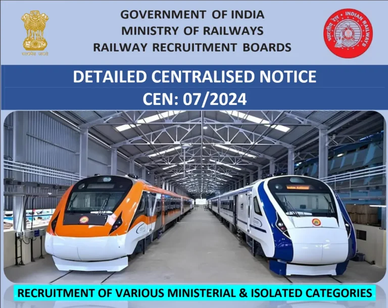 RRB MINISTERIAL & ISOLATED CATEGORIES RECRUITMENT 2025