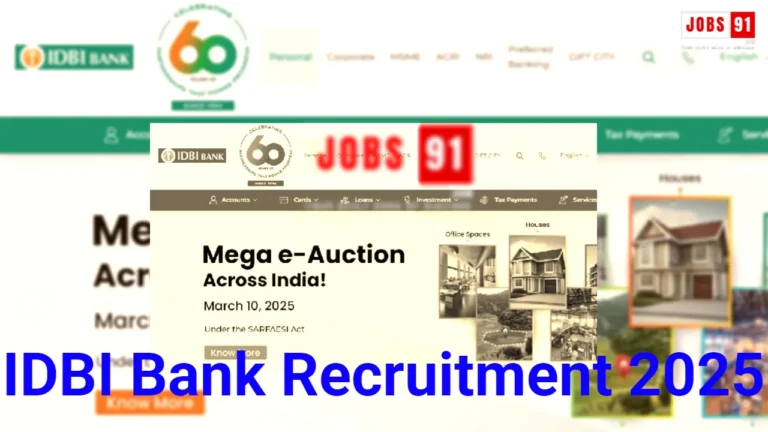 IDBI Bank Recruitment 2025