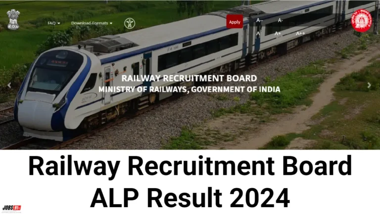 Railway Recruitment Board ALP Result 2024