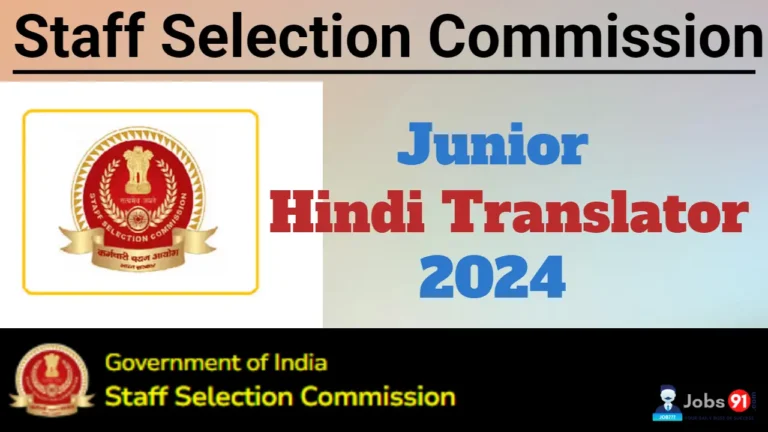SSC Junior Hindi Translator 2024
