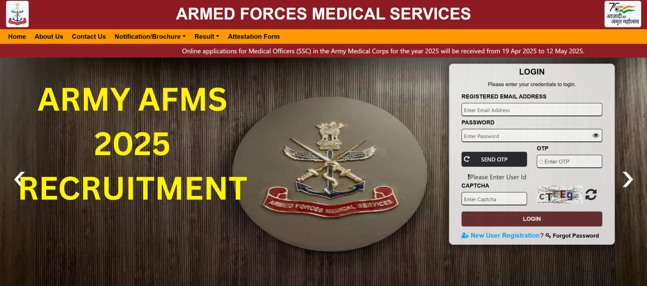 Army AFMS Recruitment 2025: Apply Now for 400 Medical Officer Posts!