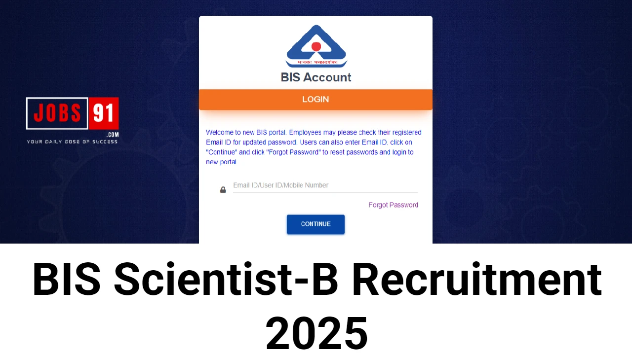 BIS Scientist-B Recruitment 2025