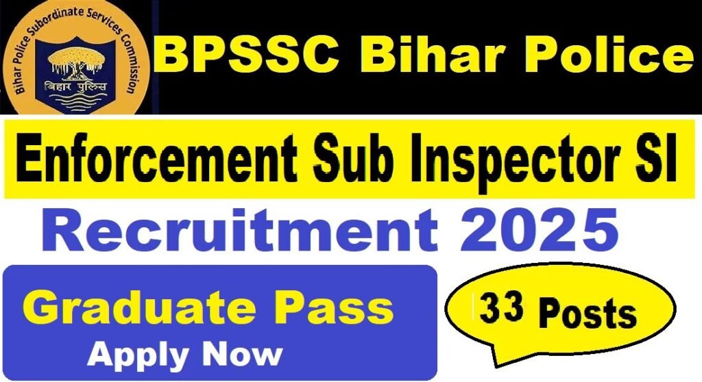 Bihar Police Enforcement Sub Inspector (SI) Recruitment 2025