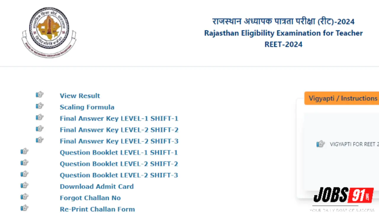 REET Result 2025 Declared: Direct Link, Cut-Off, Merit List & What’s Next