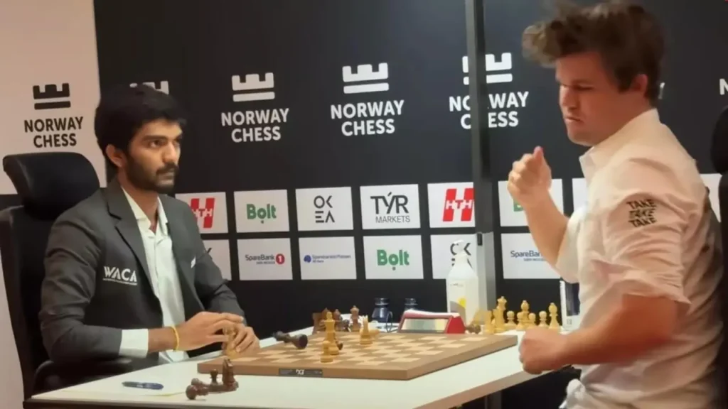 ♟️ डी. गुकेश ने मैग्नस कार्लसन को हराया: नॉर्वे चेस 2025 में ऐतिहासिक जीत