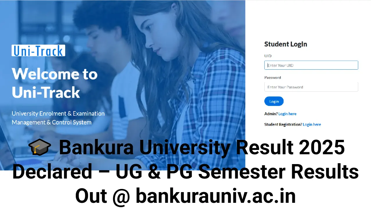 Bankura University Result 2025 Declared – UG & PG Semester Results Out @ bankurauniv.ac.in