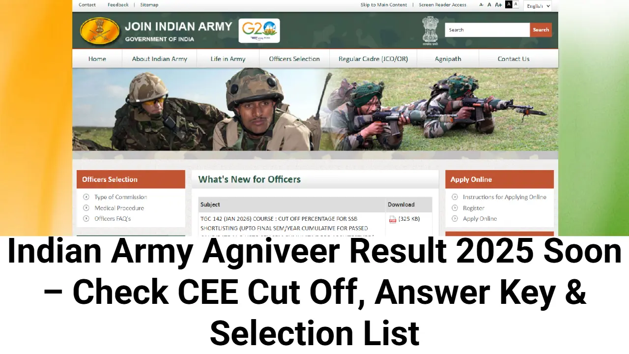 Indian Army Agniveer Result 2025