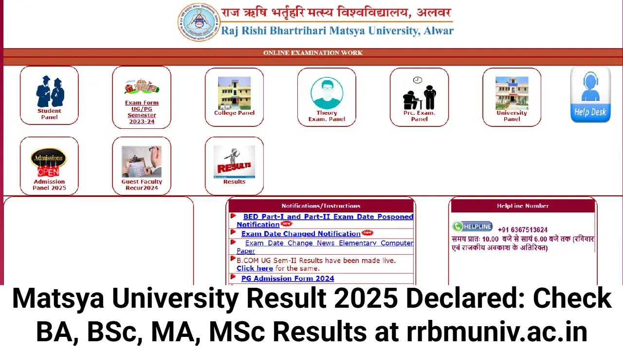 Matsya University Result 2025