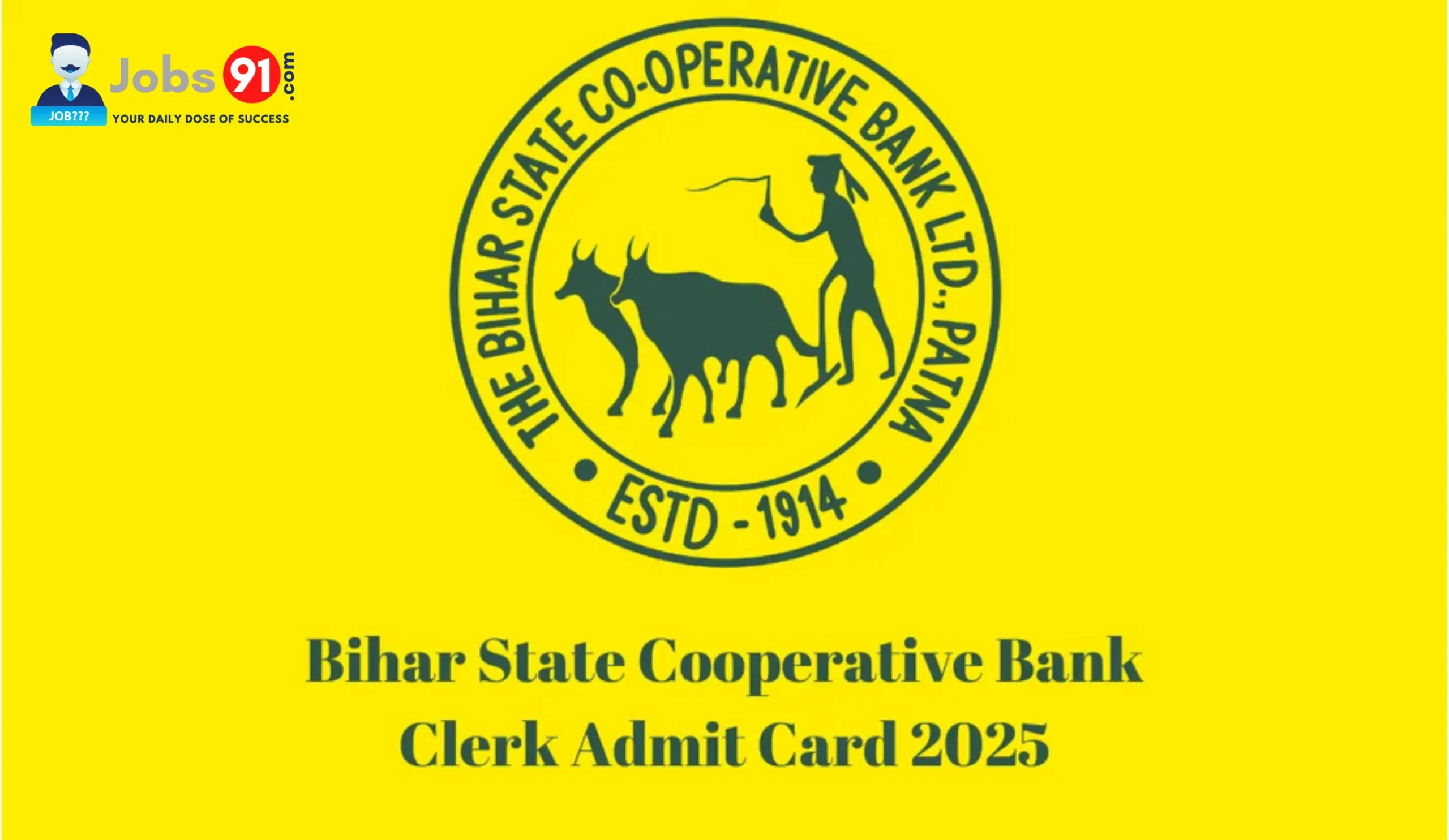 Bihar State Cooperative Bank Clerk Admit Card 2025