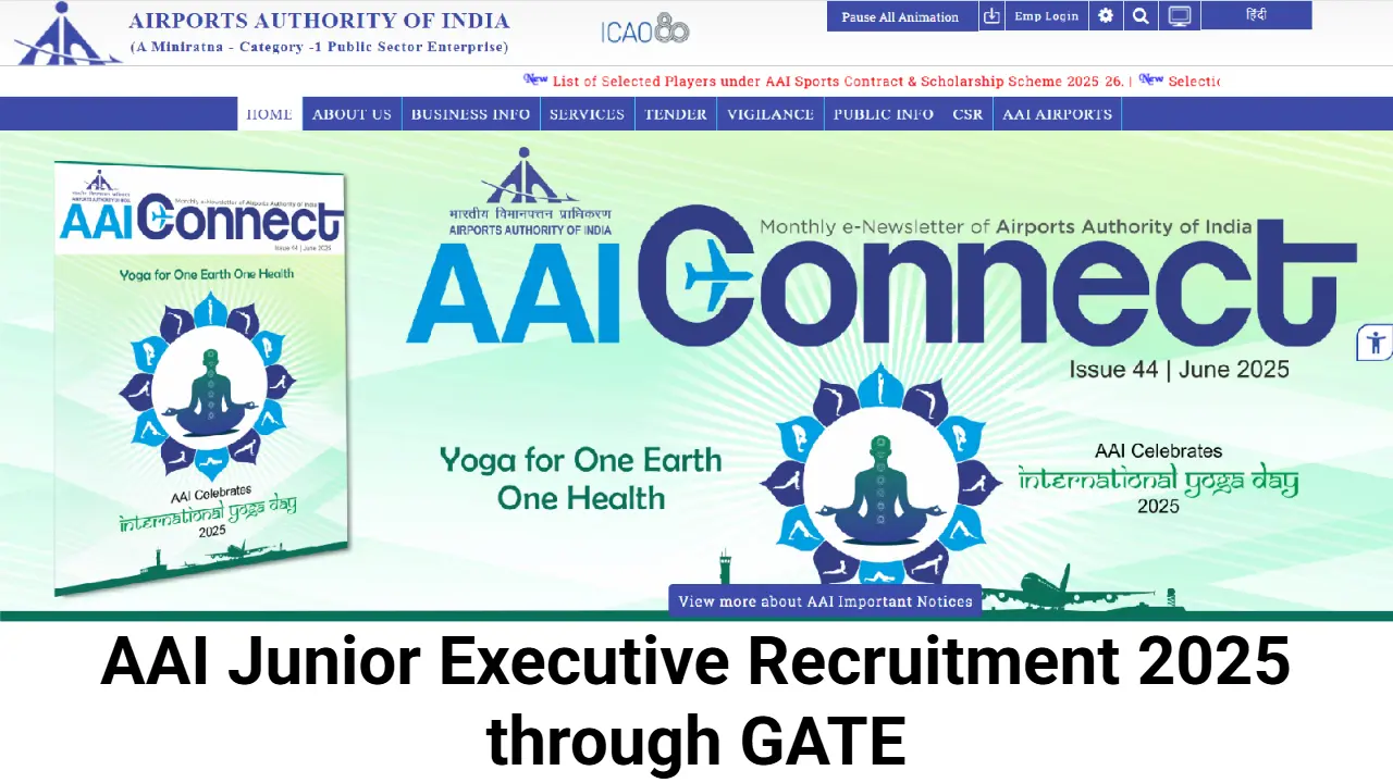 AAI Junior Executive Recruitment 2025 through GATE – Apply Online for 976 Vacancies