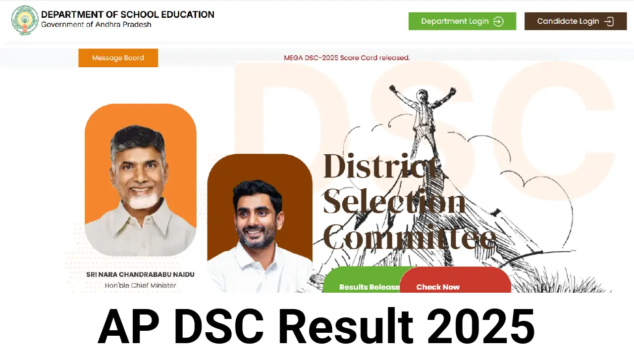 AP DSC Result 2025 Declared – Check Mega DSC Scorecard at apdsc.apcfss.in