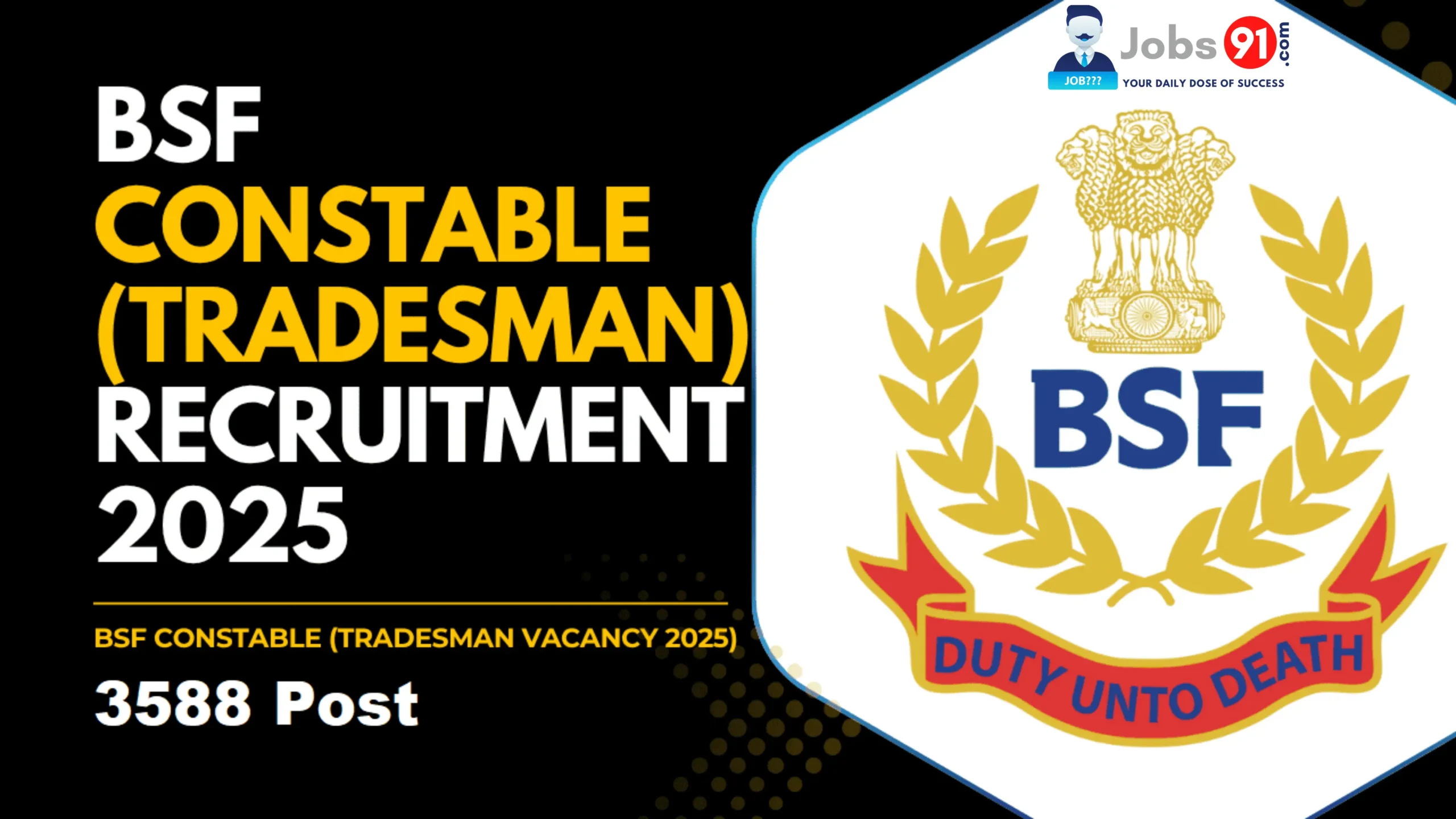 BSF Constable Tradesman Recruitment 2025: Application, Eligibility, Vacancy & Important Dates